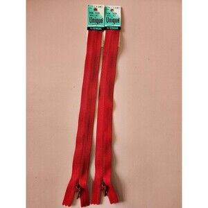 YKK New Unique Invisible Zipper 9in Apple Red Color 519, ART 0309